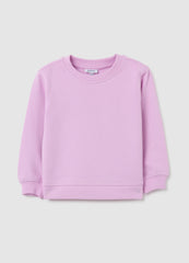 OVS Girls' Pink Pure Cotton Sweatshirt With Regular Fit