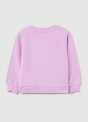 OVS Girls' Pink Pure Cotton Sweatshirt With Regular Fit