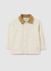 OVS Beige Jacket With Brown Collar For Boys