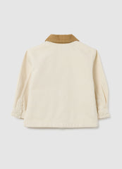 OVS Beige Jacket With Brown Collar For Boys