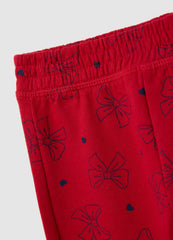 OVS Girls' Pure Cotton Red Trousers