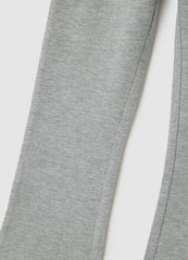 OVS Girls' Grey Cotton Blend Flare Trousers