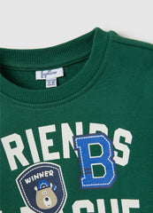 OVS Green Pure Cotton Regular Fit Children'S Sweatshirt