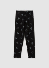 OVS Girls' Black Skinny Fit Cotton Leggings