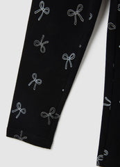 OVS Girls' Black Skinny Fit Cotton Leggings