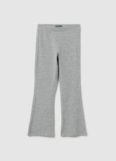 OVS Girls' Grey Cotton Blend Flare Trousers