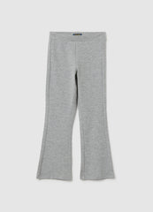 OVS Girls' Grey Cotton Blend Flare Trousers