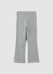 OVS Girls' Grey Cotton Blend Flare Trousers