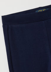 OVS Girls' Blue Cotton Blend Flare Trousers