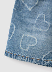 OVS Girls' Regular Fit Blue Denim Skirt