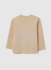 OVS Children'S Beige Long Sleeve Cotton Top