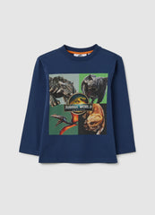 OVS Blue Pure Cotton Children'S T-Shirt - Regular Fit