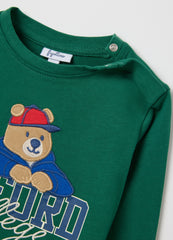 OVS Children'S T-Shirt In Pure Green Cotton Regular Fit