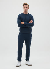 OVS Men'S Blue Cotton Blend Joggers, Regular Fit