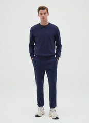 OVS Men'S Blue Cotton Blend Joggers Regular Fit