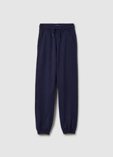 OVS Girls' Blue Pure Cotton Trousers Regular Fit