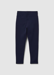 OVS Girls' Blue Cotton Slim Fit Leggings