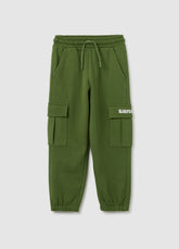 OVS Children'S Green Cotton Trousers Regular Fit