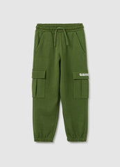 OVS Children'S Green Cotton Trousers Regular Fit