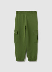 OVS Children'S Green Cotton Trousers Regular Fit