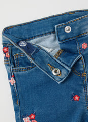 OVS Slim Fit Floral Denim Jeans For Girls