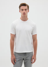 OVS Men'S White Stretch Cotton T-Shirt