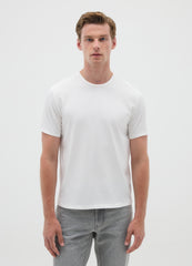 OVS Men'S White Stretch Cotton T-Shirt