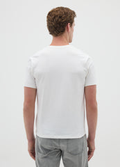 OVS Men'S White Stretch Cotton T-Shirt