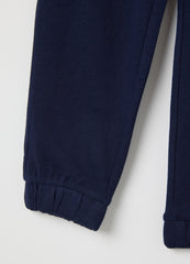 OVS Girls' Blue Pure Cotton Regular Fit Trousers