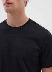 OVS Black Cotton Regular Fit T-Shirt
