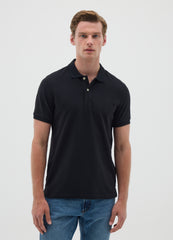OVS Men'S Black Pure Cotton Polo Regular Fit