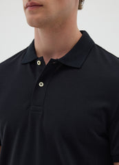 OVS Men'S Black Pure Cotton Polo Regular Fit