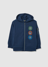 OVS Blue Pure Cotton Regular Fit Kids' Sweatshirt