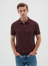 OVS Men'S Brown Pure Cotton Regular Fit Polo