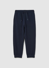 OVS Children's Blue Regular Fit Jogger Trousers In Pure Cotton