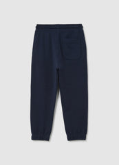 OVS Children's Blue Regular Fit Jogger Trousers In Pure Cotton