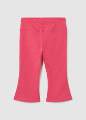 OVS Pink Stretch Cotton Flare Baby Girl Trousers