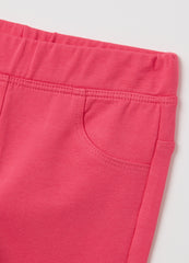 OVS Pink Stretch Cotton Flare Baby Girl Trousers