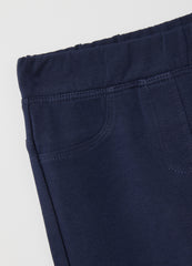 OVS Baby Blue Cotton Flare Fit Trousers