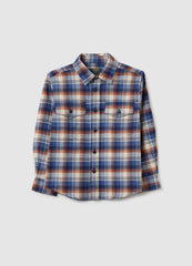 OVS Boys' Multicolour Pure Cotton Shirt Regular Fit