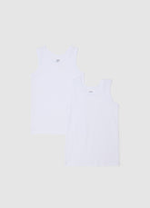OVS Children'S White Cotton Sleeveless Regular Fit Vests