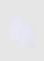 OVS Children'S White Cotton Sleeveless Regular Fit Vests