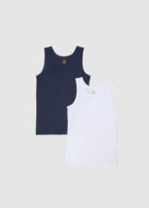 OVS Boys' Multicolour Cotton Undershirt Duo Pack Regular Fit