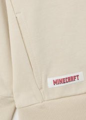 OVS Beige Children'S Hoodie In Pure Cotton With Print