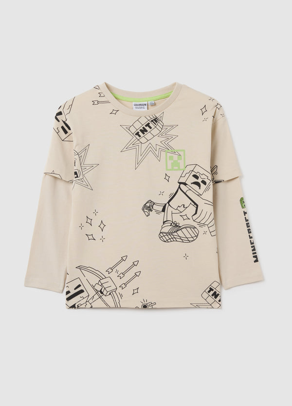 OVS Children'S Beige Pure Cotton Sweater With Print