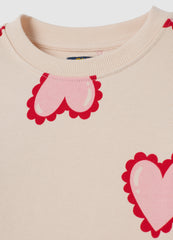 OVS Girls' Multicolour Pure Cotton Regular Fit Sweatshirt