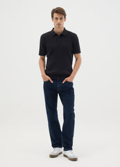 OVS Black Pure Cotton Polo Regular Fit