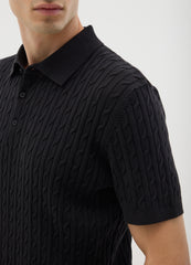 OVS Black Pure Cotton Polo Regular Fit