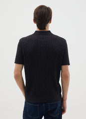 OVS Black Pure Cotton Polo Regular Fit