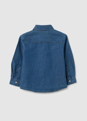 OVS Children'S Denim Shirt In Pure Cotton, Regular Fit